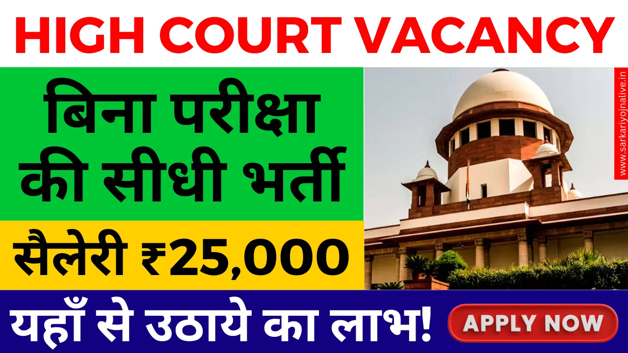 High Court Vacancy, high court recruitment, high court recruitment 2024, high court assistant vacancy, court job vacancy 2024, court vacancy 2024, high court job vacancy