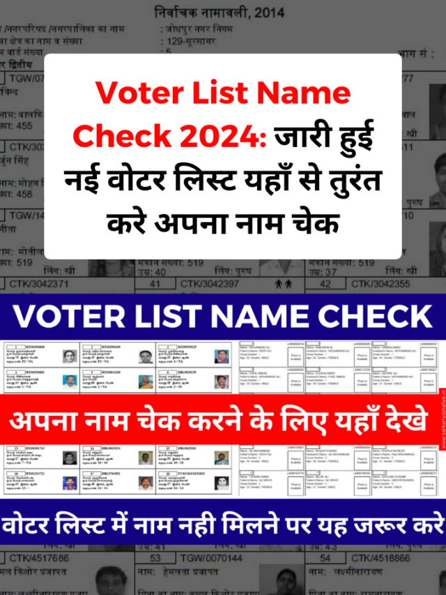 Voter List Name Check 2024: जारी हुई नई वोटर लिस्ट यहाँ से तुरंत करे अपना नाम चेक